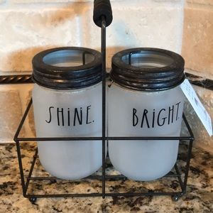 Rae Dunn Shine Bright Glass Jar Set